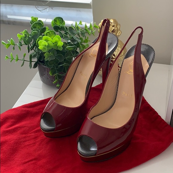 Christian Louboutin Shoes - Christian Louboutin Lady Peep patent 150👠👠